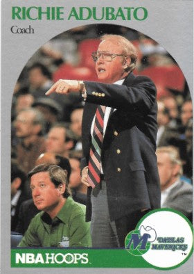 1990 NBA Hoops Basketball Card #310 Coach Richie Adubato