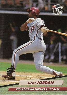 1992 Fleer Ultra Baseball Card #245 Ricky Jordan