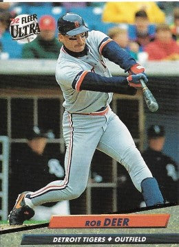 1992 Fleer Ultra Baseball Card #58 Rob Deer