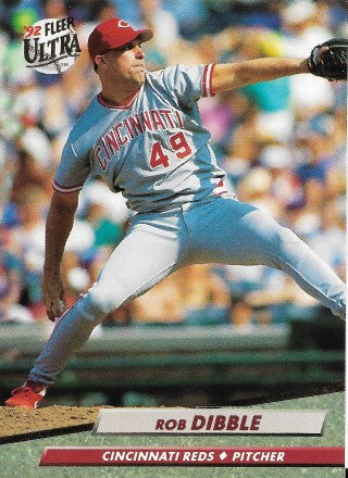 1992 Fleer Ultra Baseball Card #187 Rob Dibble