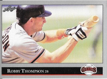 1992 Leaf Baseball Card #109 Robby Thompson