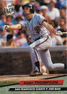 1992 Fleer Ultra Baseball Card #295 Robby Thompson