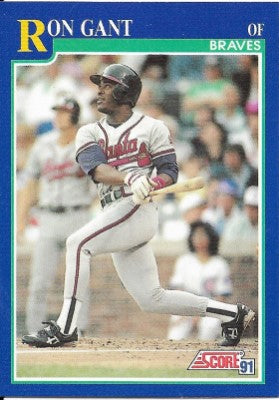 1991 Score Baseball Card #448 Ron Gant