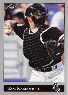 1992 Leaf Baseball Card #105 Ron Karkovice