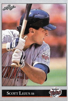 1992 Leaf Baseball Card #214 Scott Leius