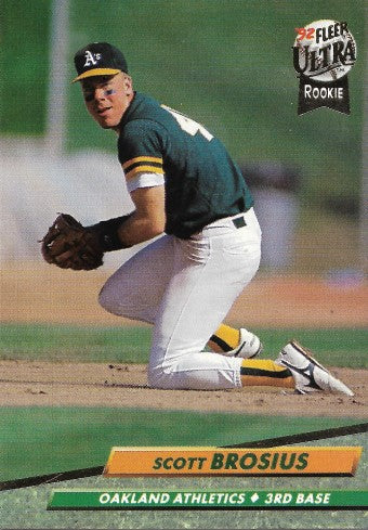 1992 Fleer Ultra Baseball Card #420 Scott Brosius