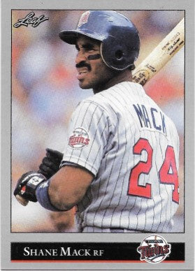 1992 Leaf Baseball Card #82 Shane Mack