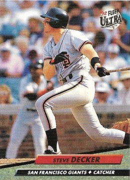 1992 Fleer Ultra Baseball Card #289 Steve Decker