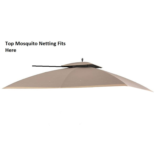 Sunjoy Replacement Small Top Mosquito Netting for 10' W x 12' D Sonoma Gazebo