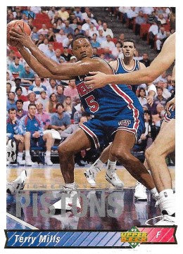 1992-93 Upper Deck Basketball Card #292 Terry Mills