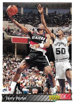 1992-93 Upper Deck Basketball Card #109 Terry Porter