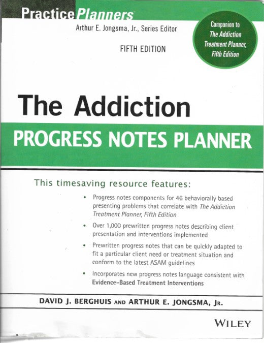 The Addiction Progress Notes Planner - Front