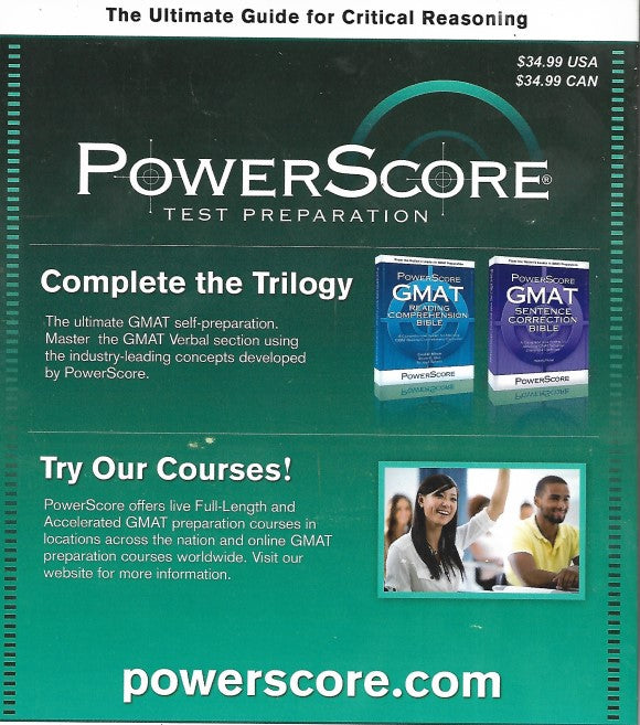 The PowerScore GMAT Critical Reasoning Bible 2017 Edition – Near New ...
