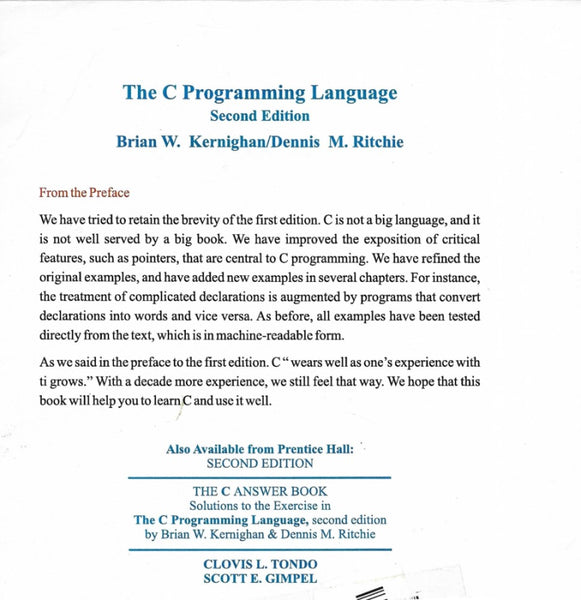 The C Answer Book: Solutions to the Exercises in The C Programming Language