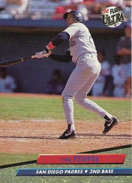 1992 Fleer Ultra Baseball Card #585 Tim Teufel
