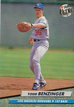1992 Fleer Ultra Baseball Card #499 Todd Benzinger