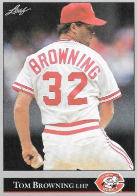 1992 Leaf Baseball Card #46 Tom Browning