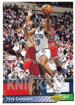 1992-93 Upper Deck Basketball Card #182 Tony Campbell