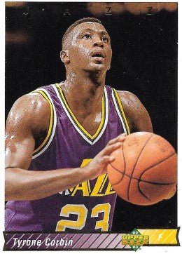1992-93 Upper Deck Basketball Card #100 Tyrone Corbin