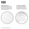 VIGO Dianthus Matte Stone Composite Vessel Sink, White