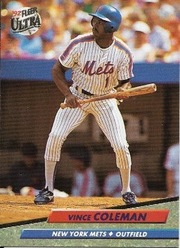 1992 Fleer Ultra Baseball Card #229 Vince Coleman