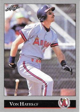1992 Leaf Baseball Card #177 Von Hayes
