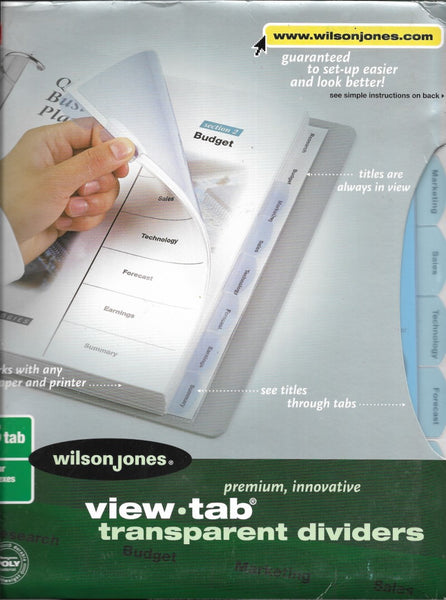 ACCO View-Tab Transparent File Divider, 8-Tabs