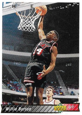 1992-93 Upper Deck Basketball Card #128 Willie Burton