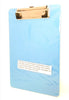 Acrimet Plastic Clipboards Memo Size (23 x 16 cm) Premium Metal Clip (Solid Blue Color) (6 Pack)