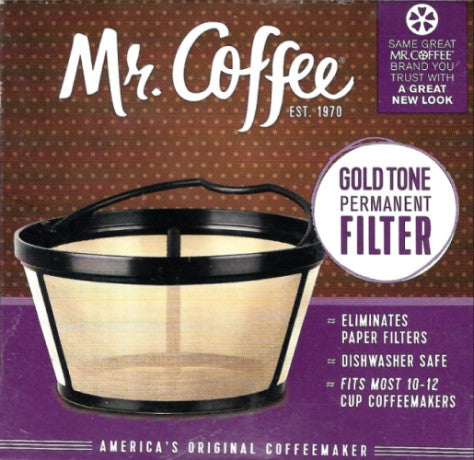 Mr. Coffee Basket-Style Gold Tone Permanent Filter