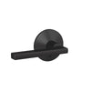 SCHLAGE Custom Latitude Lever with Kinsler Trim Hall-Closet and Bed-Bath Lock, Matte Black