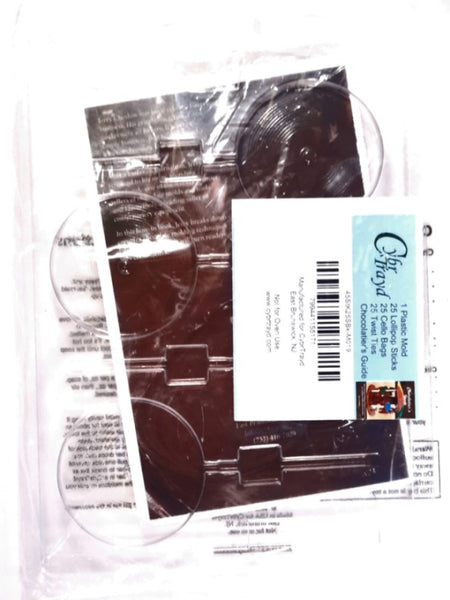 Cybrtrayd "Record Lolly" Miscellaneous Chocolate Mold with Chocolatier's Bundle