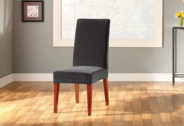 Sure-Fit Stretch Pinstripe Short Dining Chair Slipcover