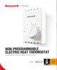 Honeywell Manual 4-Wire Premium Baseboard /Line Volt Thermostat