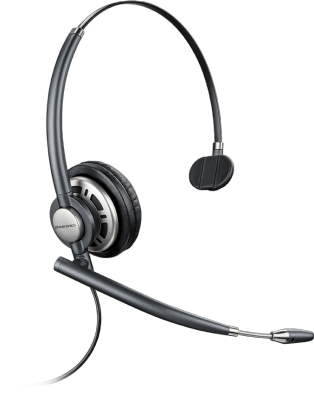 Plantronics HW710 EncorePro Wired Monaural Headset, Black