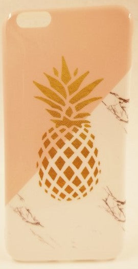 J.West Unique Pink Gold Pineapple Marble Geometric Pattern iPhone 6s Plus Case