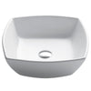 Kraus Elavo Ceramic White Square Vessel Bathroom Sink – KCV-126