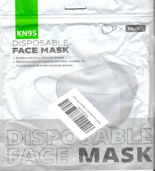 ApePal 5-Layer Disposable KN95 Face Masks Safety Face Mask, Black, 10 / 20 Pack