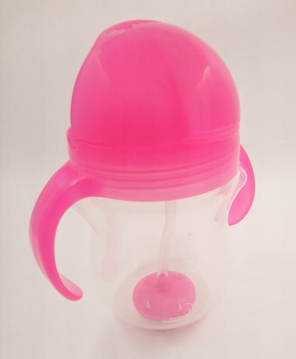 Munchkin Click Lock Weighted Flexi-Straw Cup, Pink