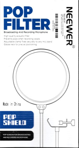 Neewer Professional Microphone Pop Filter Shield, Dual Layered Wind Pop Screen
