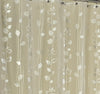 Excell Gray Ivy Pattern Clear Peva Shower Curtain - Silver