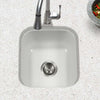 Houzer Porcela Series Porcelain Enamel Steel Undermount Bar/Prep Sink, White