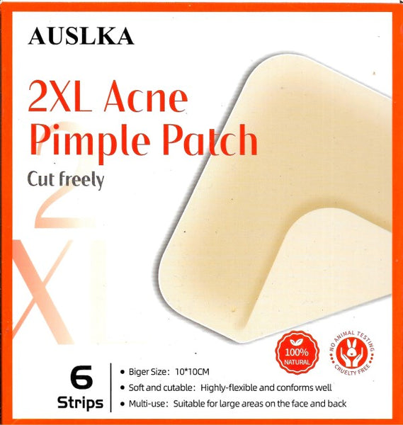 AUSLKA Big Acne Pimple Patches 2XL (6 packs), Hydrocolloid, Acne Spot Treatment, Cut Freely