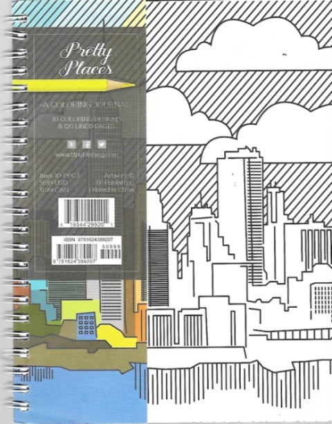 Pretty Places 140 Page Coloring Journal (Rainbow Collection Journals)