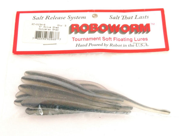 Roboworm 4" Hologram Straight Tail Worm Bait