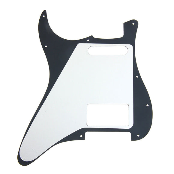 Kmise Black Pearl Guitar Pickguard for Fender Strat Parts HS Humbucker Single 3 Ply